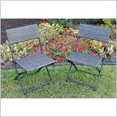 International Caravan Aledo Set of 2 Wicker Resin Patio Chairs
