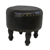 International Caravan Sicily 17 Round Stool in Dark Chocolate