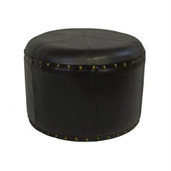 International Caravan Sicily 17 Round Stool in Dark Chocolate