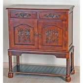 International Caravan Carved Wood Cupboard in Mahogany