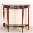 ADD TO YOUR SET: International Caravan Carved Wood Half Moon Console Table in Mahogany