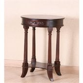 International Caravan One Drawer Oval Table in Mahogany