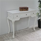 International Caravan Carved Vanity Desk in White