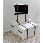 International Caravan Charlotte Set of 3 Fabric Storage Trunk