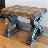 International Caravan Aledo Antique Double Horseshoe Indoor Stool
