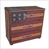 International Caravan Americana Stars and Stripes 3-Drawer Chest