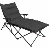 International Caravan Foldable Chaise Lounge in Black