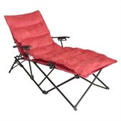 International Caravan Foldable Chaise Lounge in Cardinal Red