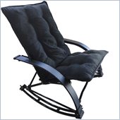 International Caravan Folding Rocking Game Chair in Black