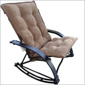 International Caravan Folding Rocking Game Chair in Saddle Brown