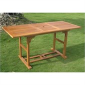 International Caravan Royal Tahiti Dining Table in Balau Stain 