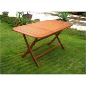 International Caravan Royal Tahiti  59 Folding Table in Balau Stain 