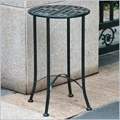 International Caravan Mandalay 15 Wrought Iron Table in Vert Gris 