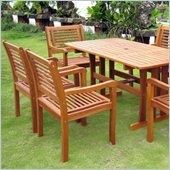 International Caravan Royal Tahiti 7 PCS Dining Set in Balau Stain 