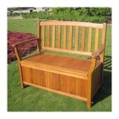 International Caravan Royal Tahiti Storage Bench/Trunk in Balau Stain 