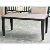 International Caravan Barcelona Aluminum Dining Table in Black Antique