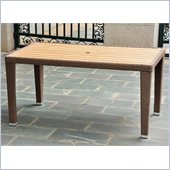International Caravan Barcelona Aluminum Dining Table in Antique Brown