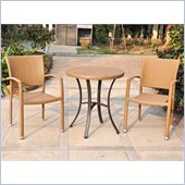International Caravan Barcelona 3-Piece Bistro Set in Honey 