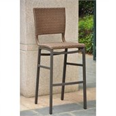 International Caravan Barcelona Wicker Bar Stools in Honey (Set of 2)