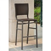 International Caravan Barcelona Bar Stools in Antique Brown(Set of 2) 
