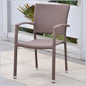 International Caravan Barcelona Patio Chair in Antique Brown(Set in 2)