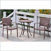 International Caravan Barcelona 3 PCS Bistro Set in Antique Brown