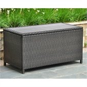 International Caravan Barcelona Table & Storage Trunk in Black Antique