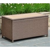 International Caravan Barcelona Coffee Table & Storage in Antique Brown