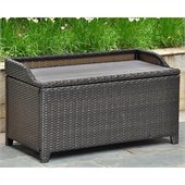 International Caravan Barcelona Faux Wood Top Trunk/Table in Black