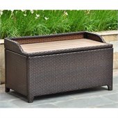 International Caravan Barcelona Faux Wood Top Trunk/Table in Chocolate