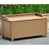 International Caravan Barcelona Faux Wood Top Trunk/Table in Honey