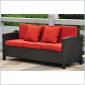 International Caravan Barcelona Sofa with Cushions in Black Antique