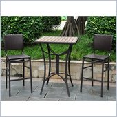 International Caravan Barcelona 5-Piece Bistro Set in Chocolate 