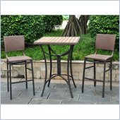International Caravan Barcelona 5-Piece  Bistro Set in Antique Brown 