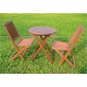 International Caravan Valdona Folding Chair in Premium Stain(Set of 2)