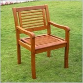 International Caravan Royal Tahiti Chair in Premium Stain (Set of 2)