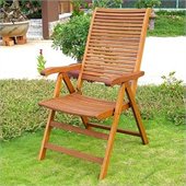 International Caravan Royal Tahiti 5-Position Folding Chair (Set of 2)
