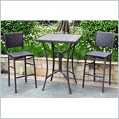 International Caravan Barcelona 3-Piece Bistro Set in Black Antique 
