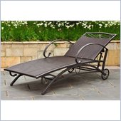 International Caravan Lisbon Multi Position Chaise Lounge in Chocolate 