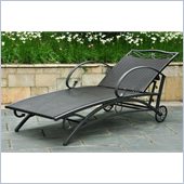 International Caravan Lisbon Multi Position Chaise in Black Antique 