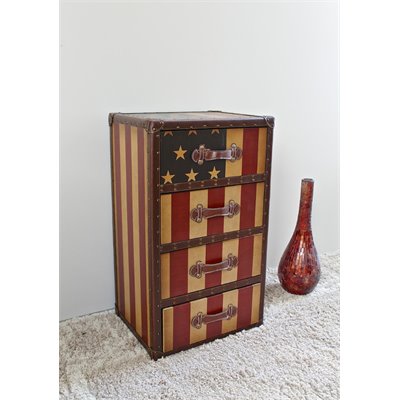 International Caravan Americana Stars and Stripes 4-Drawer Chest