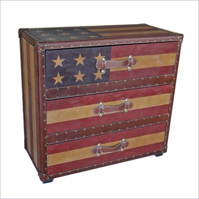 International Caravan Americana Stars and Stripes 3-Drawer Chest