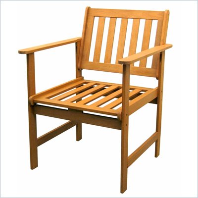 International Caravan Balau Wood Patio Arm Chair - Set of 2