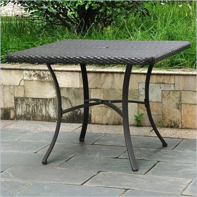 International Caravan Barcelona 39" Dining Table in Black Antique