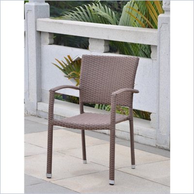 International Caravan Barcelona Patio Chair in Antique Brown(Set of 4)