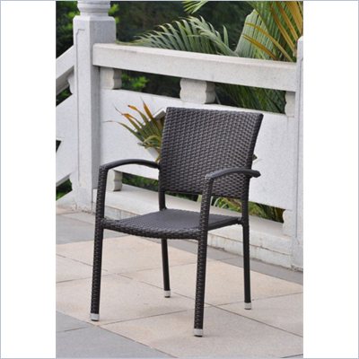 International Caravan Barcelona Patio Chairs in Chocolate (Set of 4)