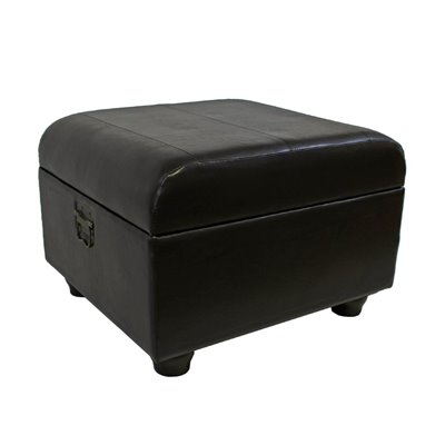 International Caravan Carmel Ottoman Trunk with Lid in Dark Chocolate