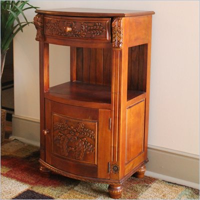 International Caravan One Drawer Telephone Table in Mahogany