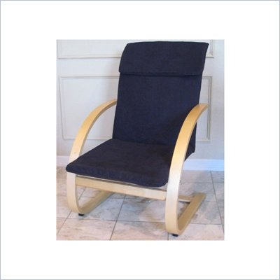 International Caravan Fresco Game Chair w/ MicroSuede Fabric in Black