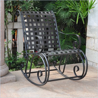 International Caravan Mandalay Iron Scroll Rocker